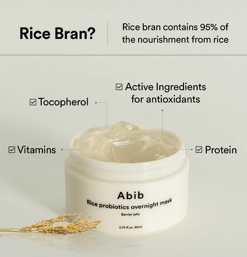 ABIB Rice Probiotics Overnight Mask Barrier Jelly NIASHA