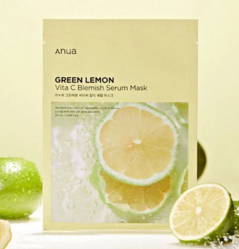 ANUA Green Lemon Vita C Blemish Serum Mask | NIASHA Switzerland