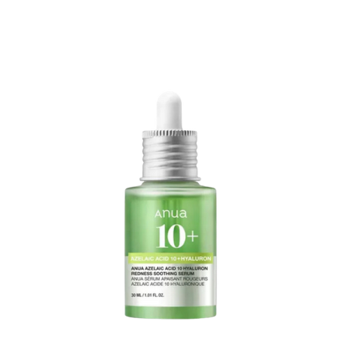 ANUA Azelaic Acid 10 Hyaluron Redness Soothing Serum flacone su sfondo bianco
