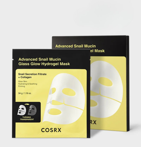 COSRX Advanced Snail Mucin Glass Glow Hydrogel Mask (34 g) | NIASHA.ch