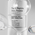 COSRX The 6 Peptide Skin Booster Serum - primo piano dell'etichetta con acido ialuronico, NAG e aminoacidi
