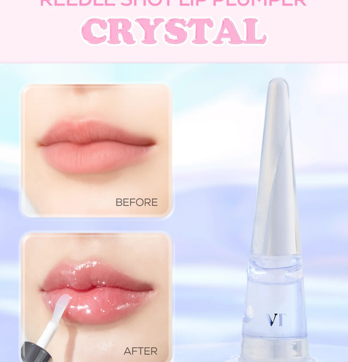 VT COSMETICS Reedle Shot Lip Plumper Crystal (Glitter) & Rose Berry (4.3 g) | NIASHA.ch